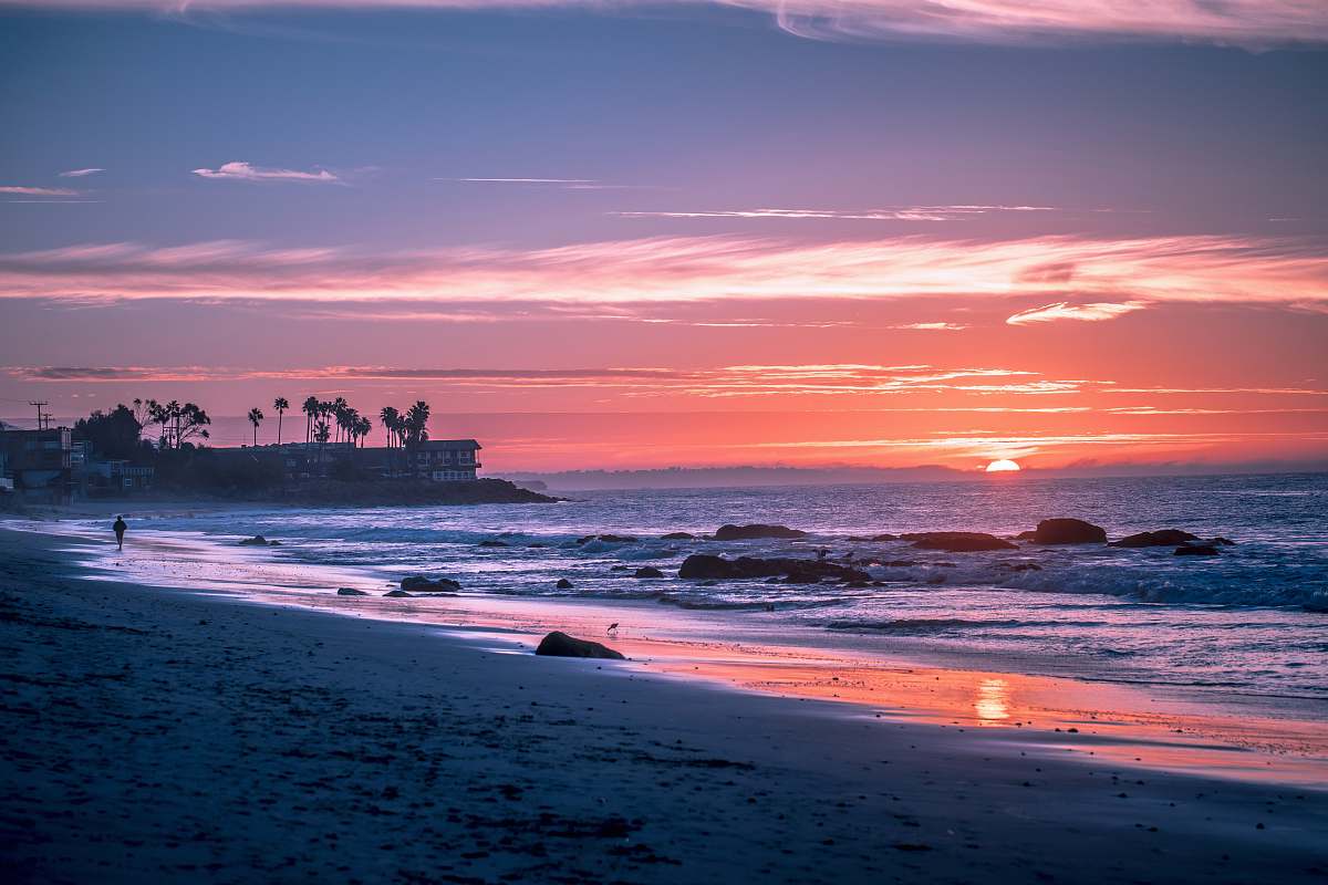 water island during golden hour nature
