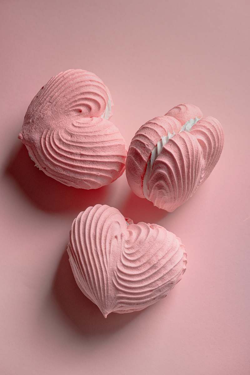 sweets heart-shaped macaroons confectionery