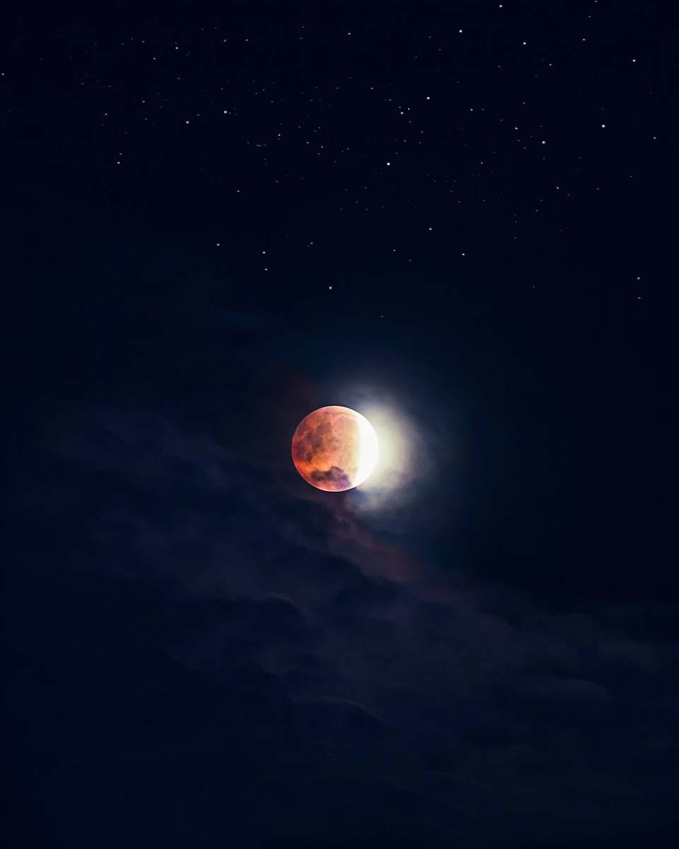 eclipse lunar eclipse digital wallpaper universe