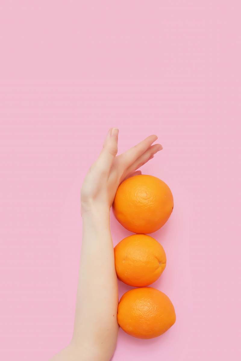 fruit three round orange fruits citrus fruit
