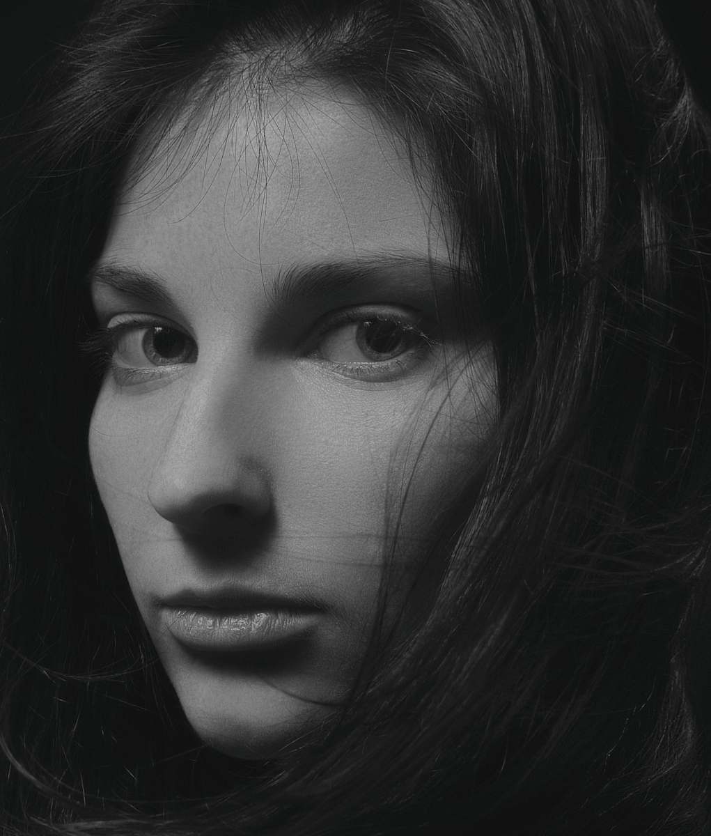 face woman face black-and-white