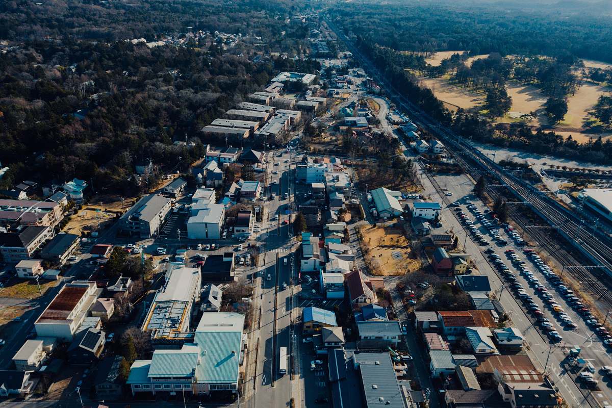 nature aerial city view outdoors