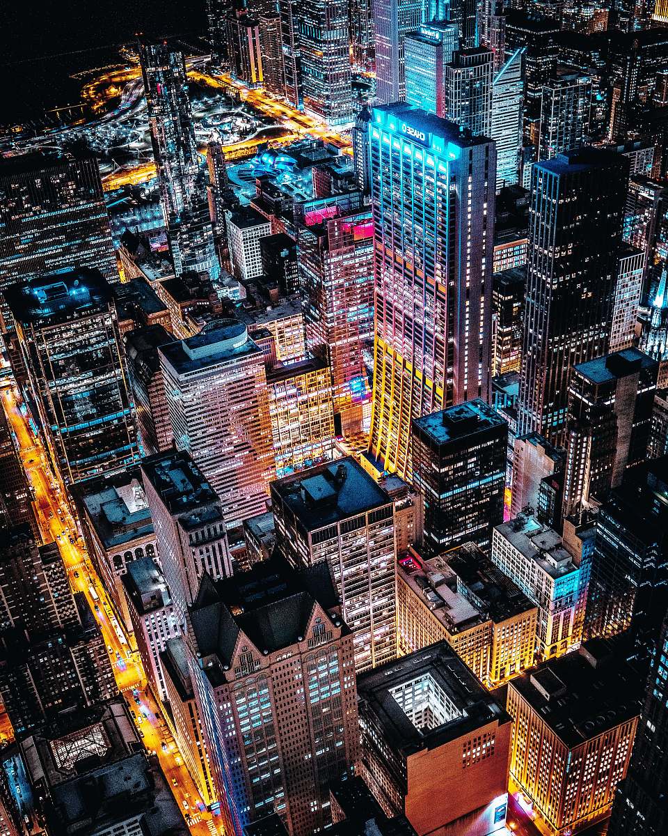 nature aerial photo of concrete buildings outdoors