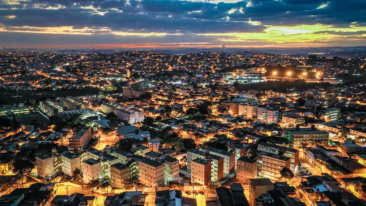 nature aerial photography of buildings during nighttime outdoors