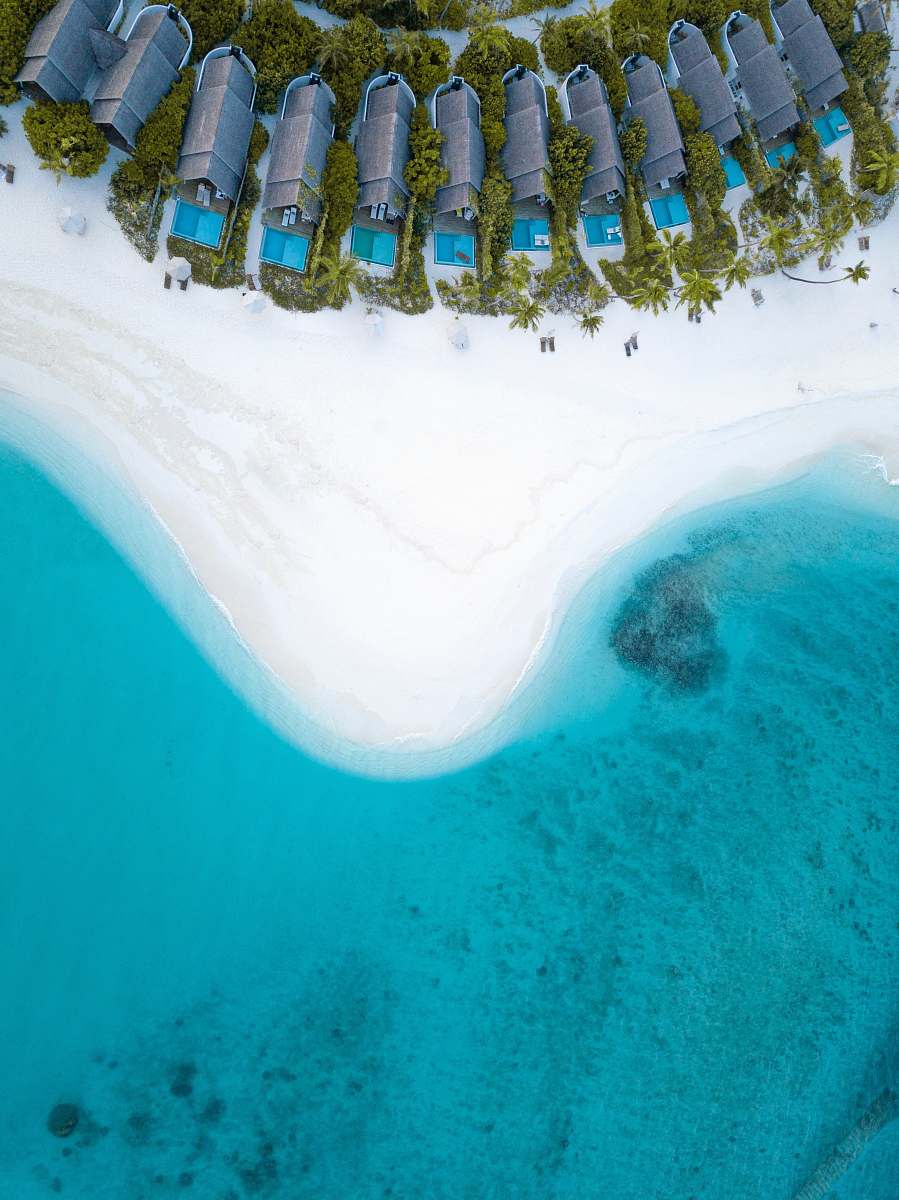 outdoors aerial photography of beach land