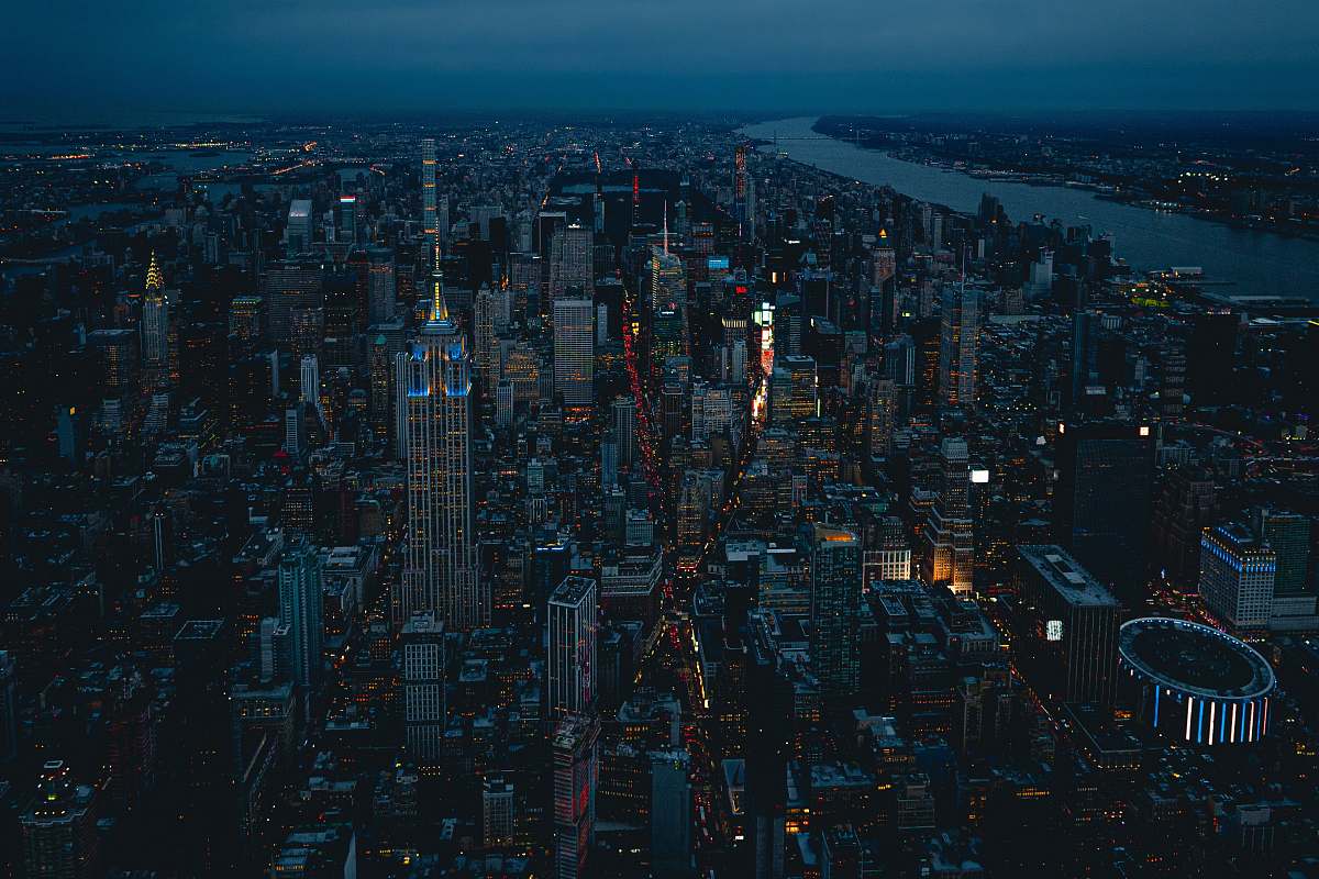 landscape New York City during night outdoors