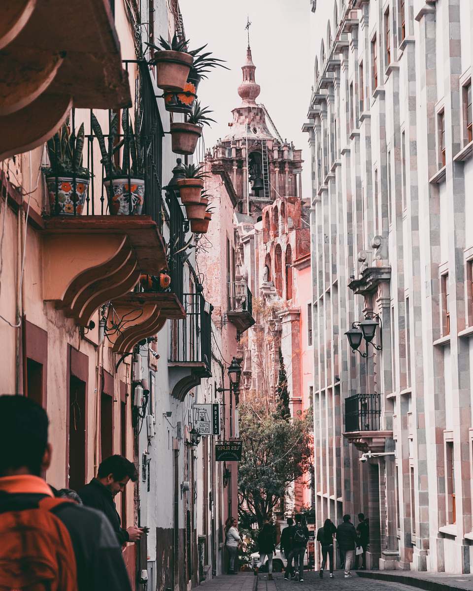 person people walking at alley during daytime pedestrian