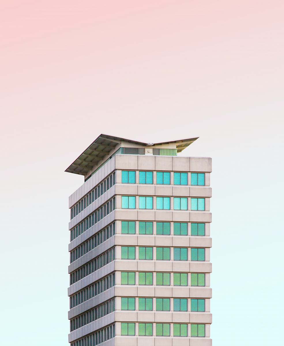 building gray concrete building illustration office building