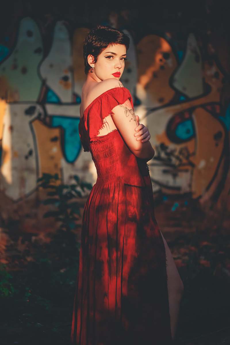 clothing women wearing red dress during daytime evening dress