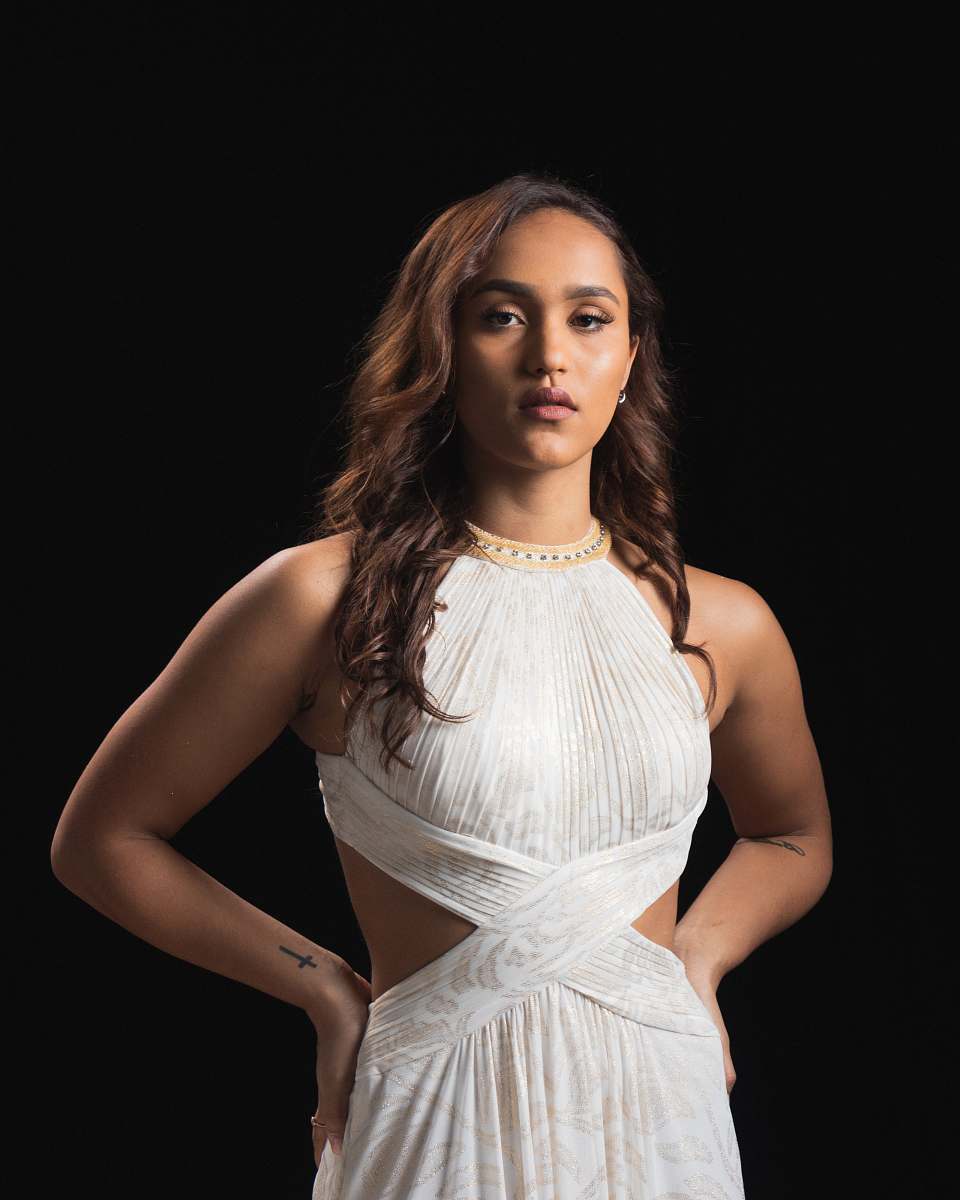 clothing woman in white sleeveless dress apparel