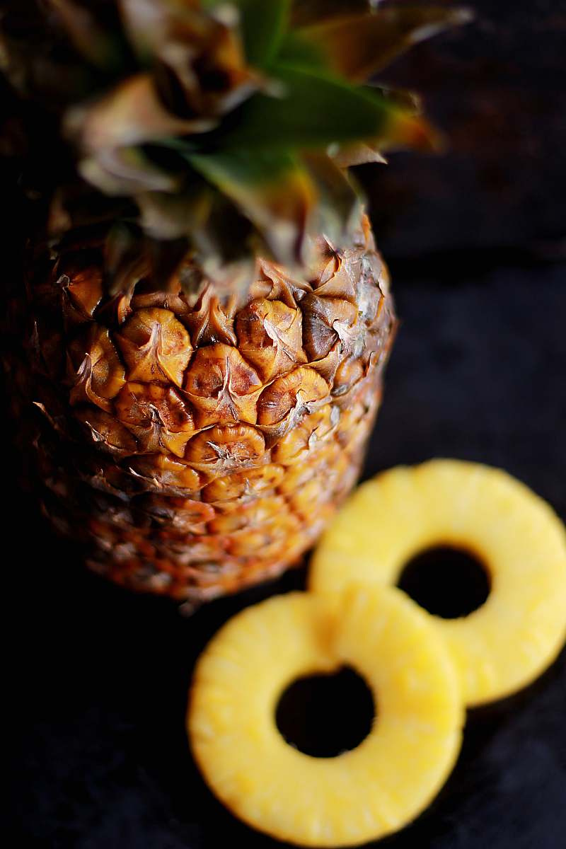 fruit brown pineapple fruit beside slice fruits pineapple