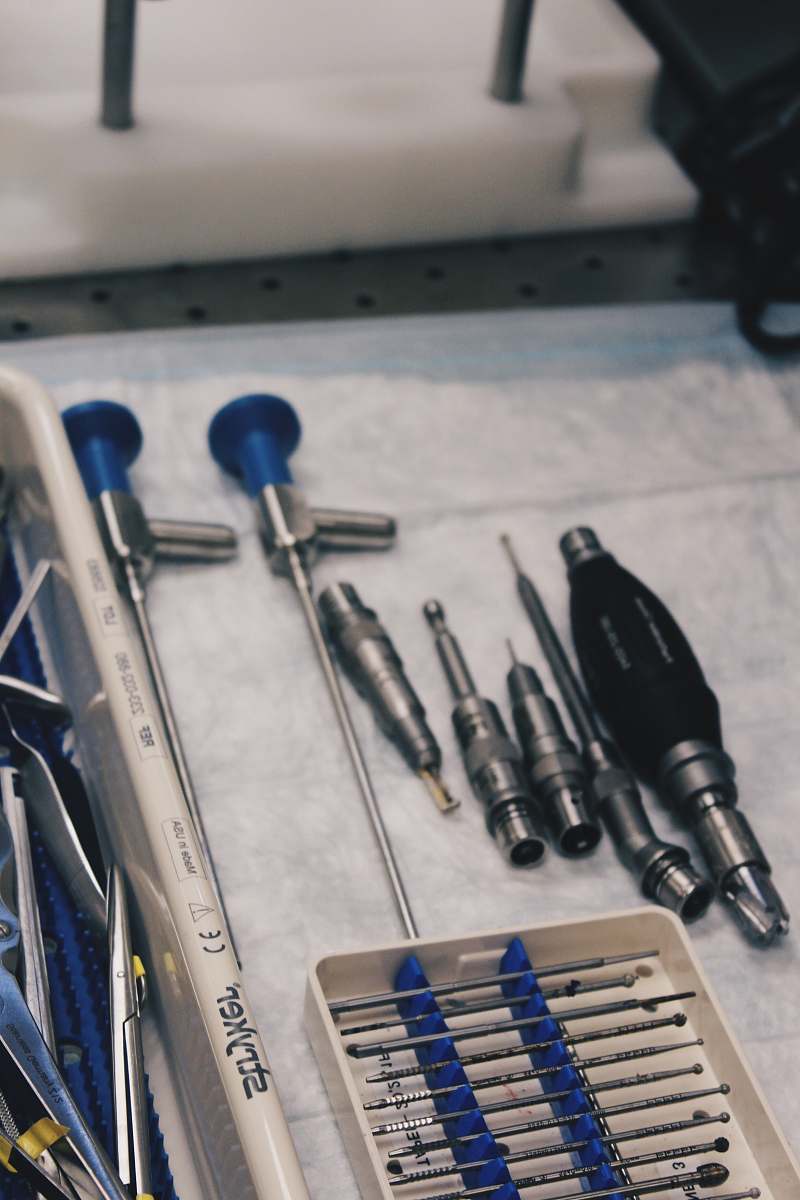 tool blue metal tools medical instruments