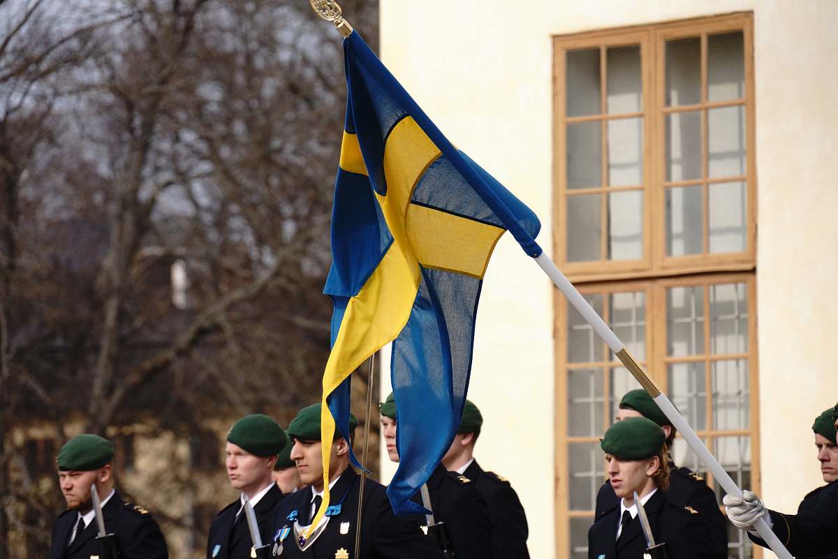 person flag of Sweden military