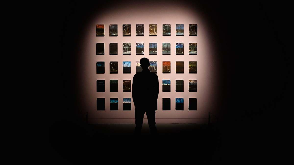 person silhouette of person standing in front of the picture silhouette