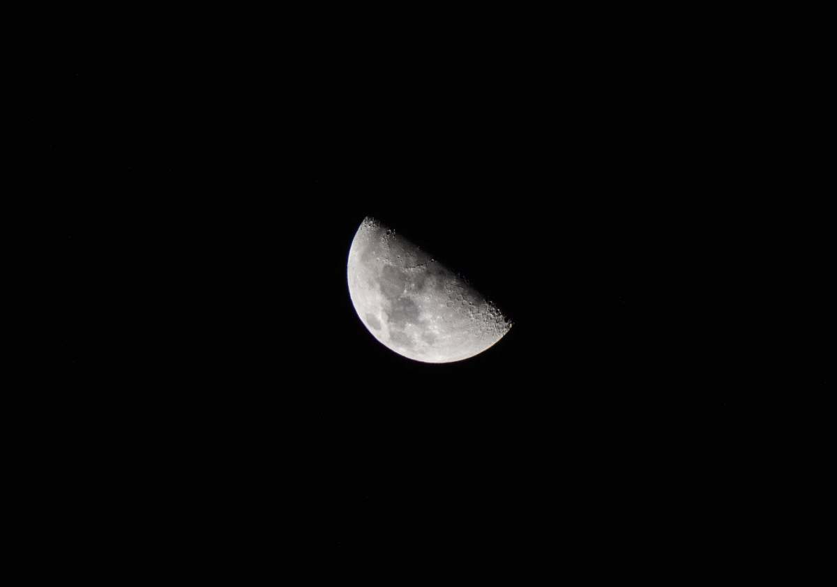 outdoors half moon astronomy
