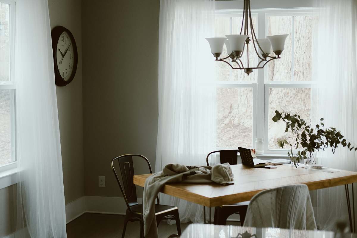 furniture brown wooden dining set chair