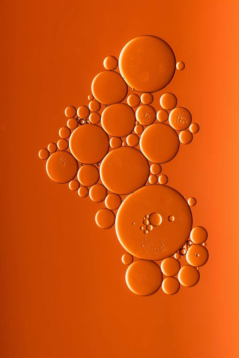 orange orange bubbles art abstract
