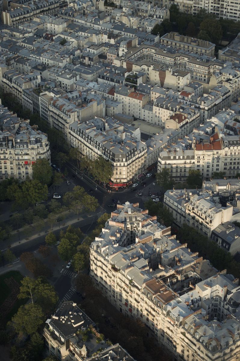 a view of the city from above