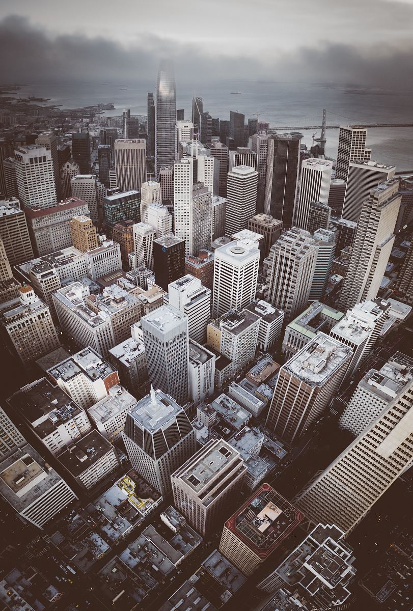 aerial photo of highrise buildings