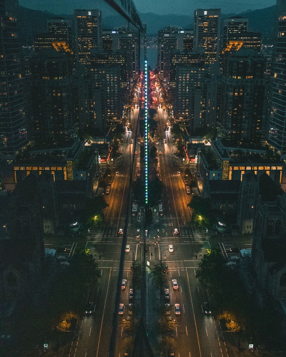 aerial photography of buildings
