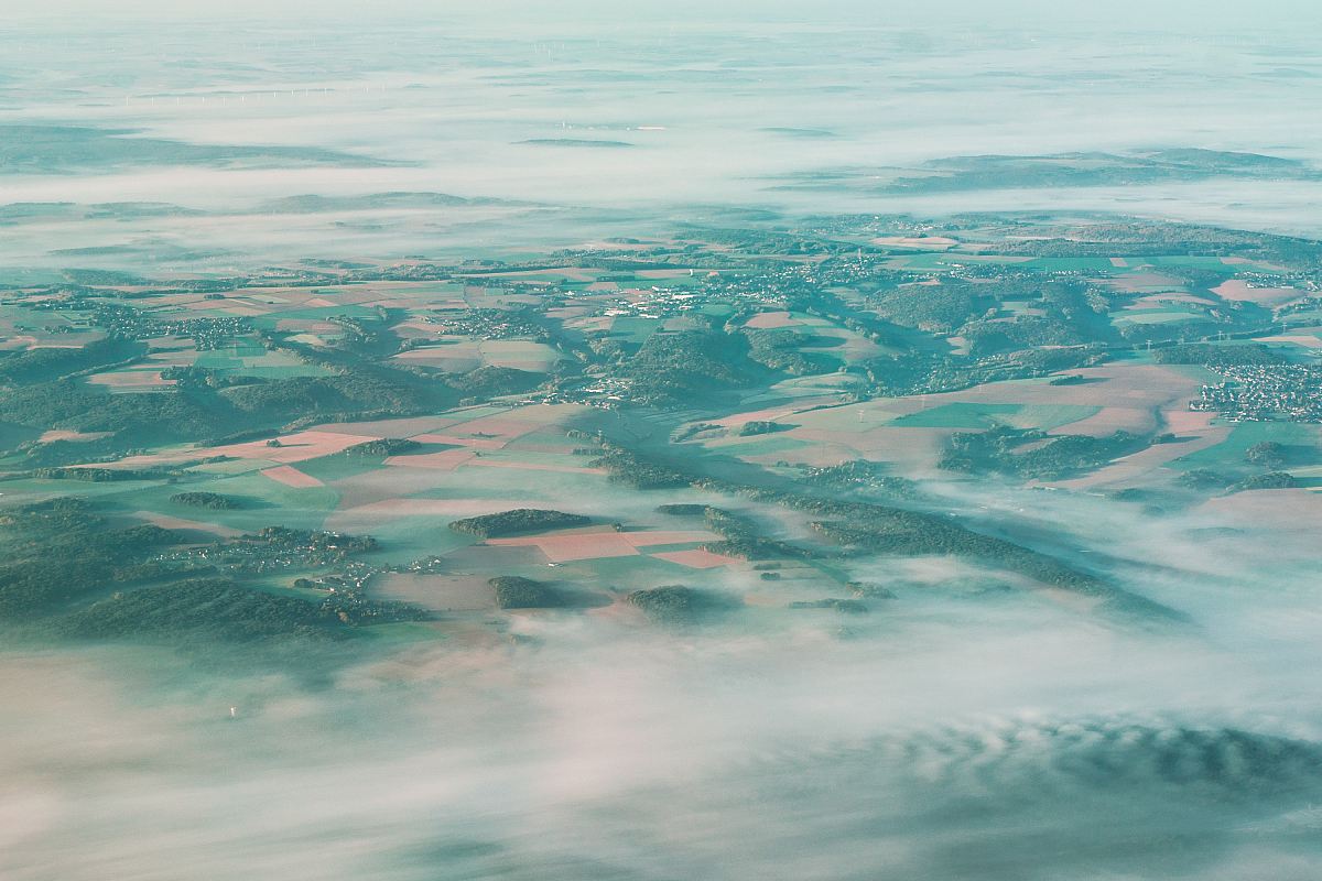 aerial photography of mountains