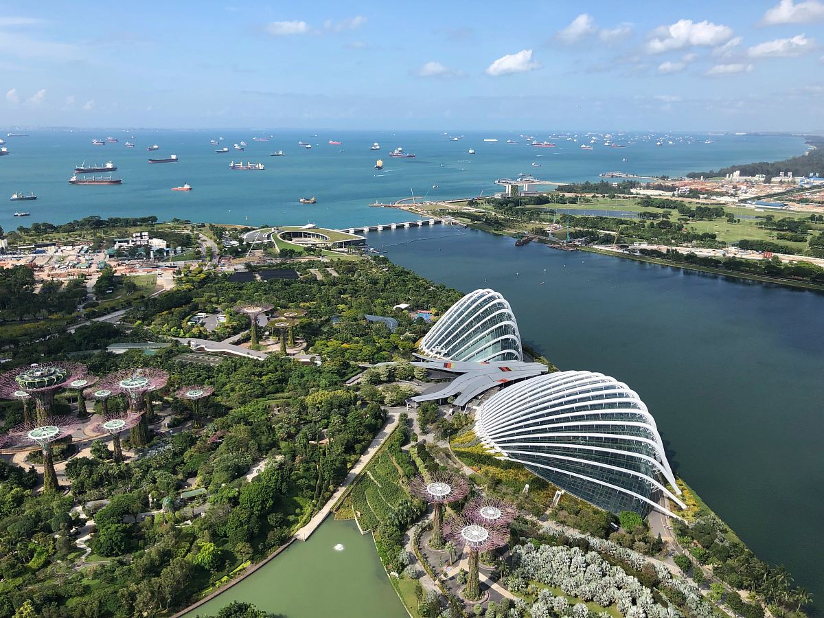 aerial photography of white concrete building