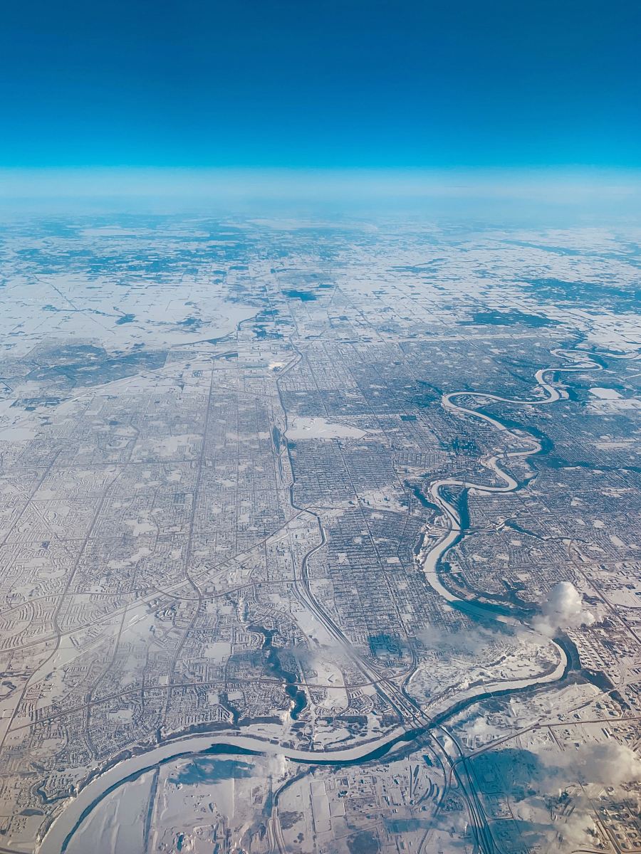 aerial view of city