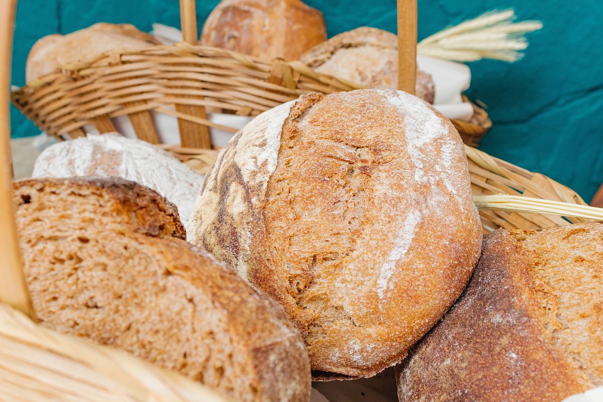 baked bread in basket