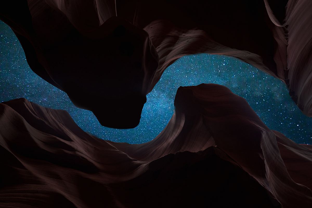 blue starry night