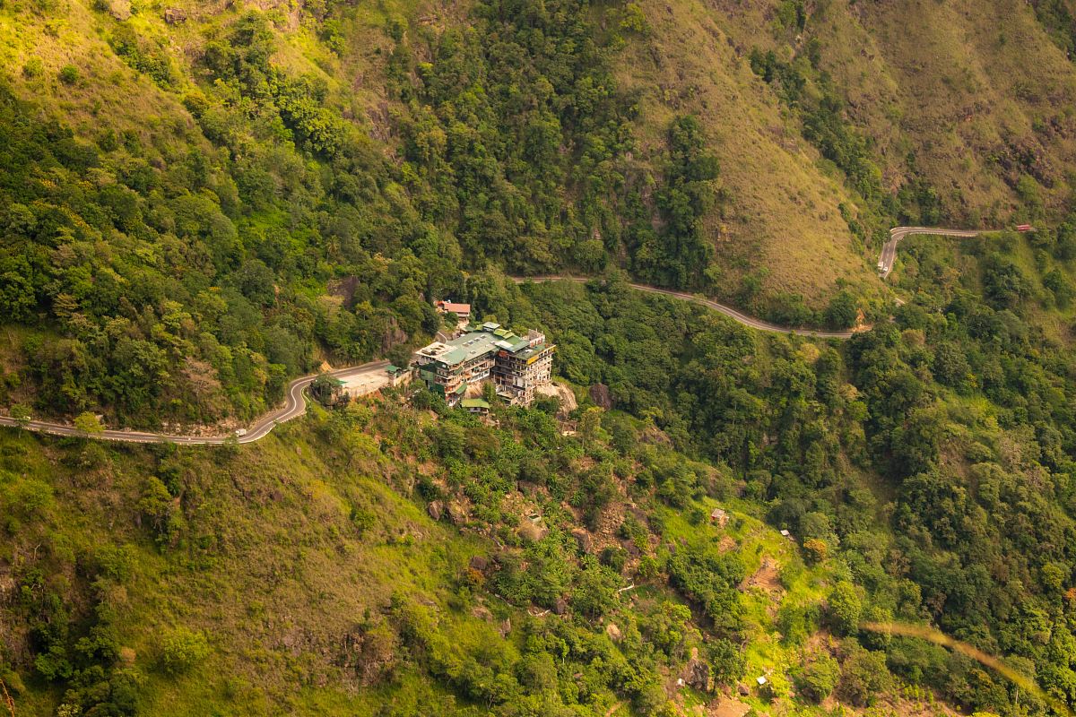 high angle photo of mountain