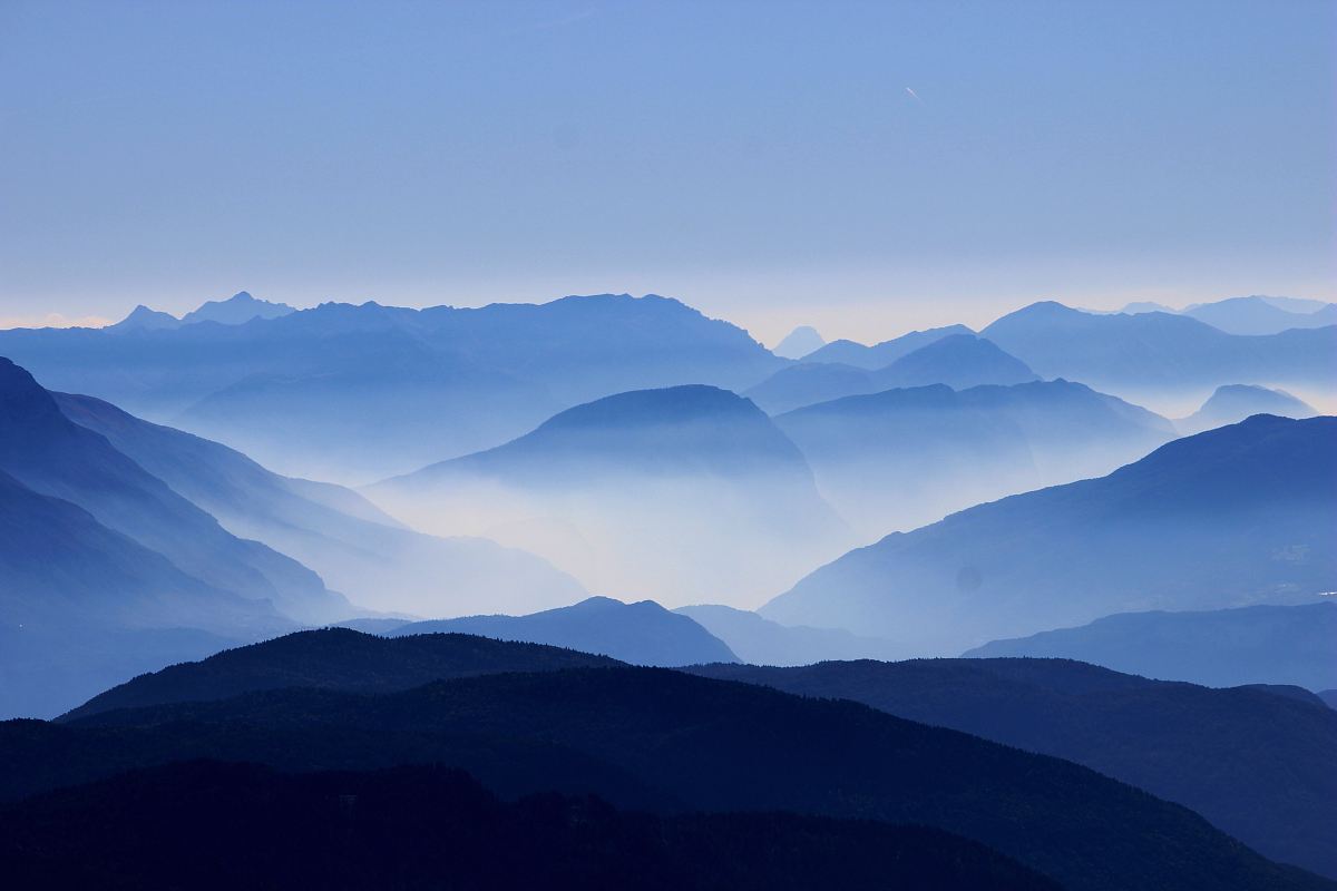 landscape photo of mountains with fog