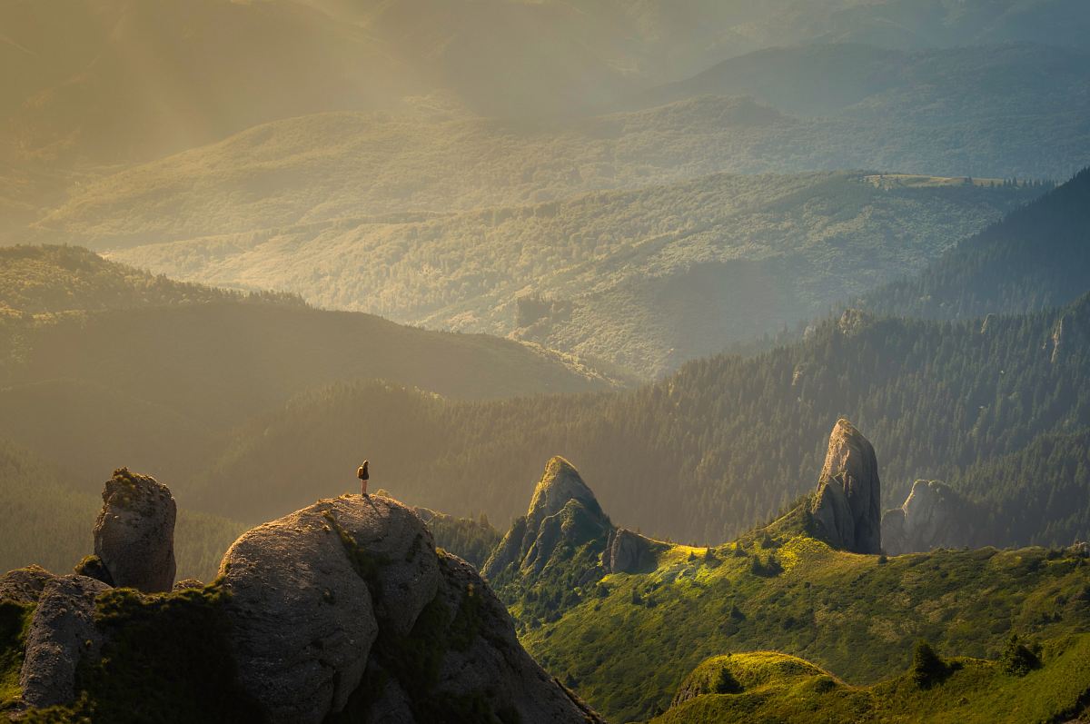 landscape photography of mountain hit by sun rays