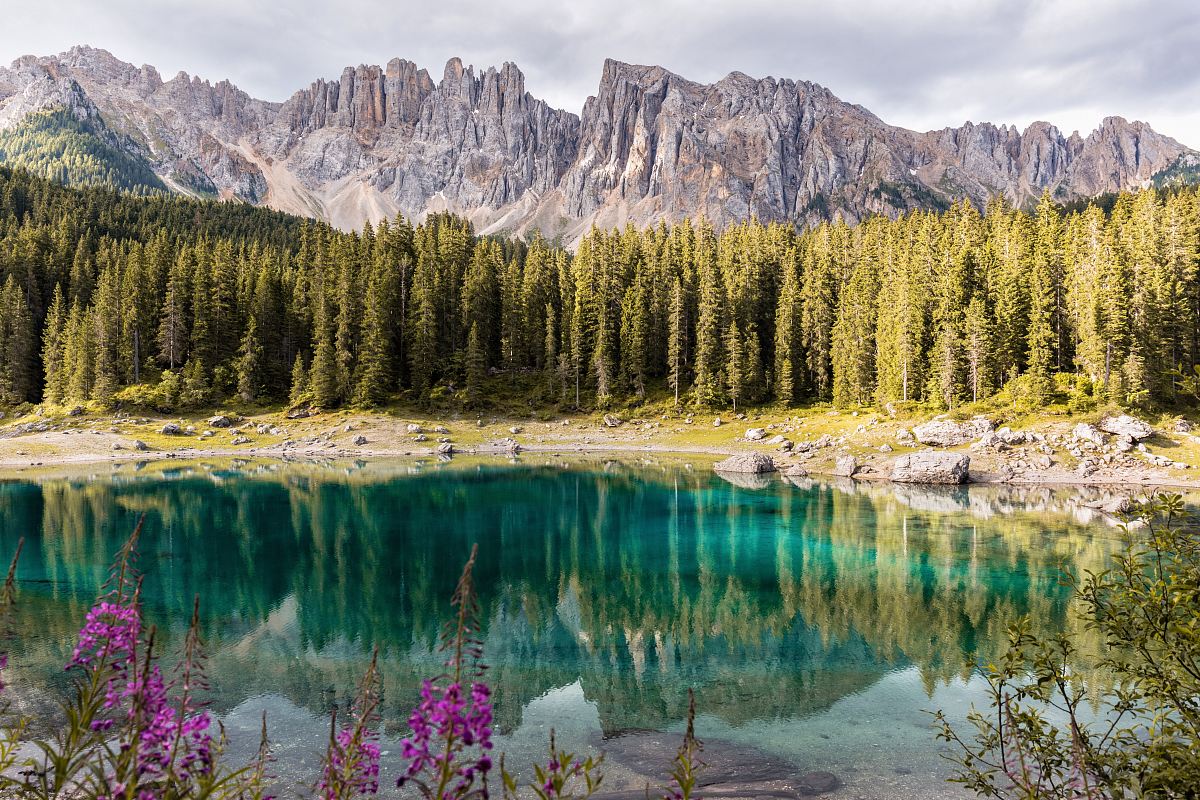 mirror photography of mountain and trees near body of water