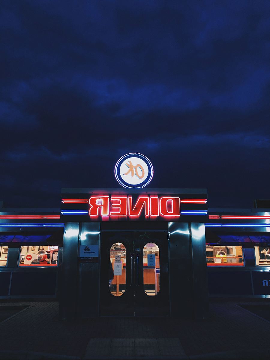 OK Diner LED sign