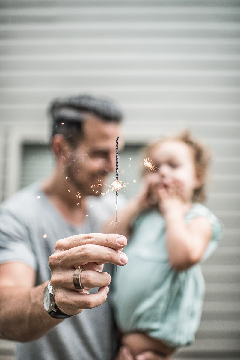 person holding sparklers