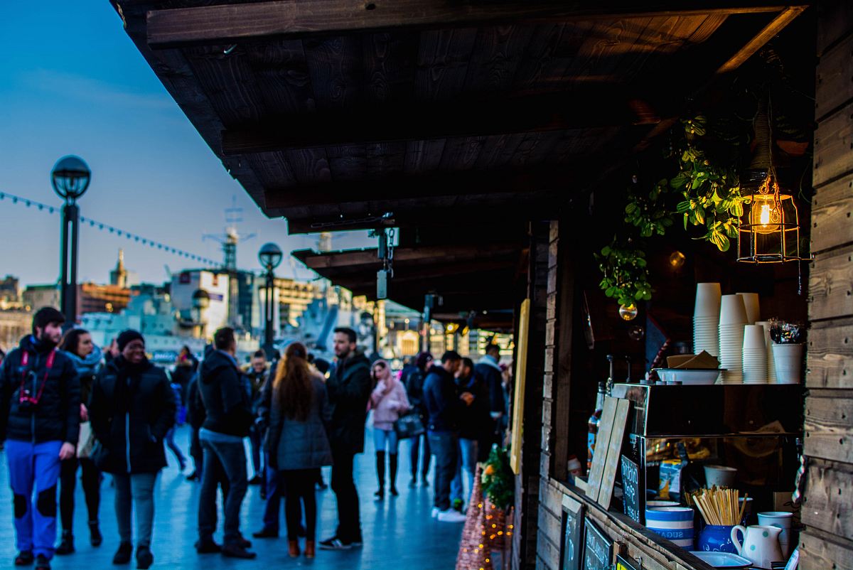 photo of people walking near store