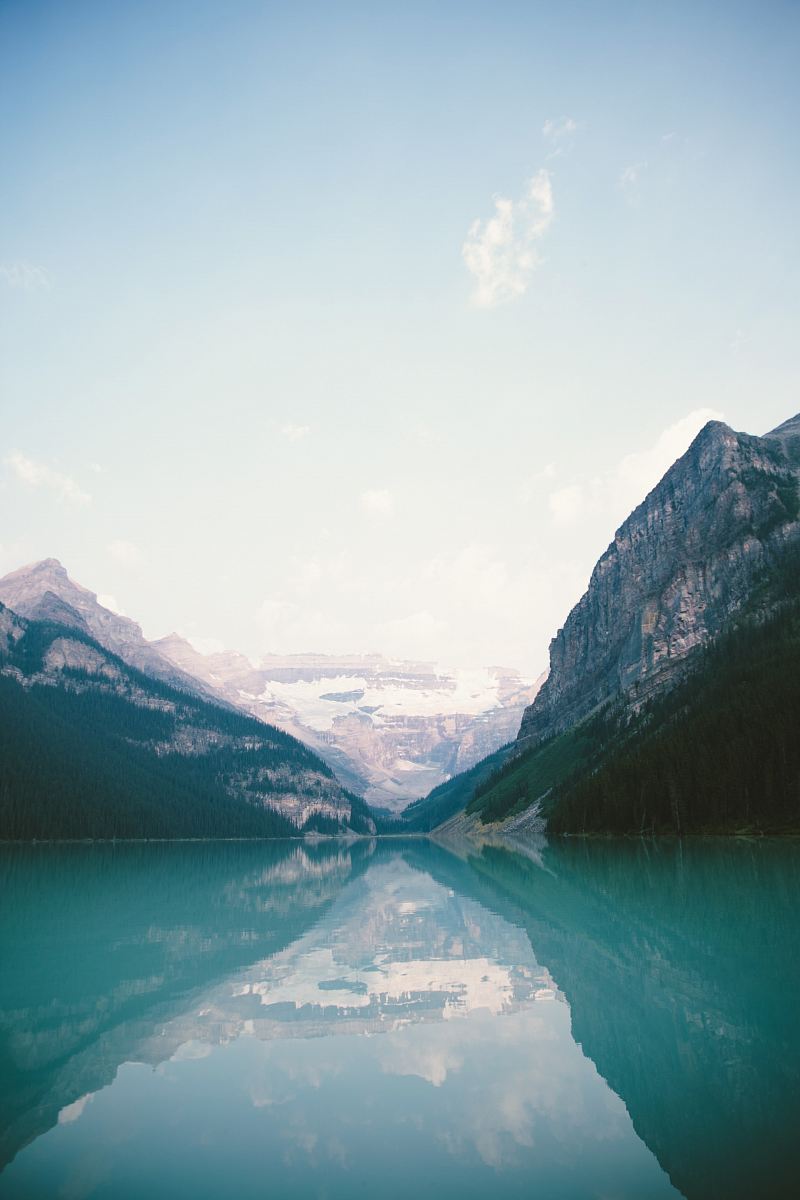 photo of two mountains