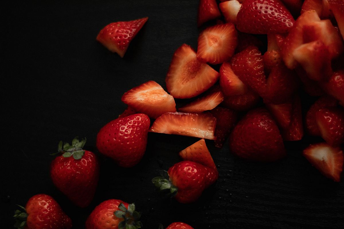 sliced rasp berry