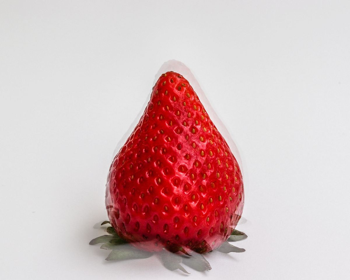 strawberry fruit on white background