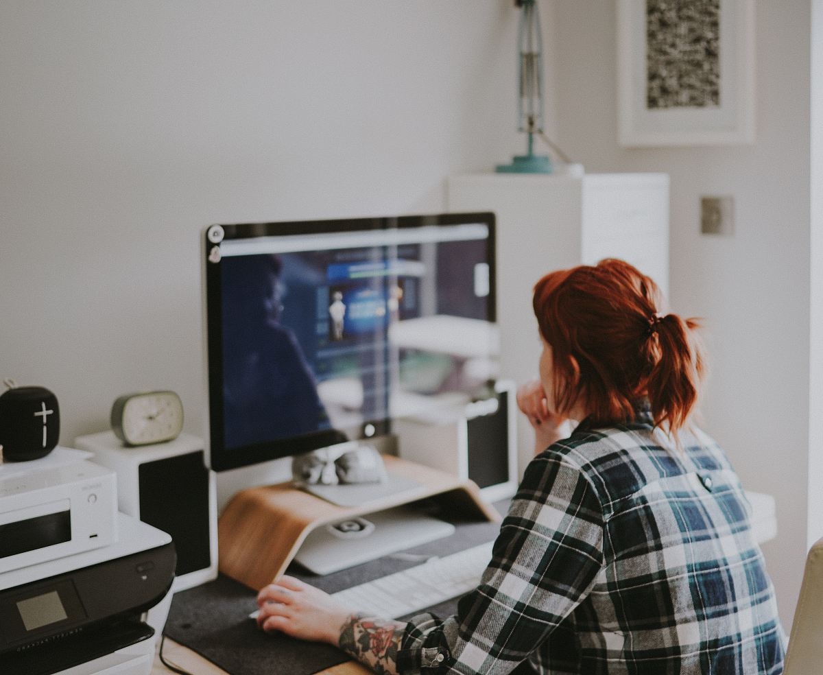 woman browsing on the internet