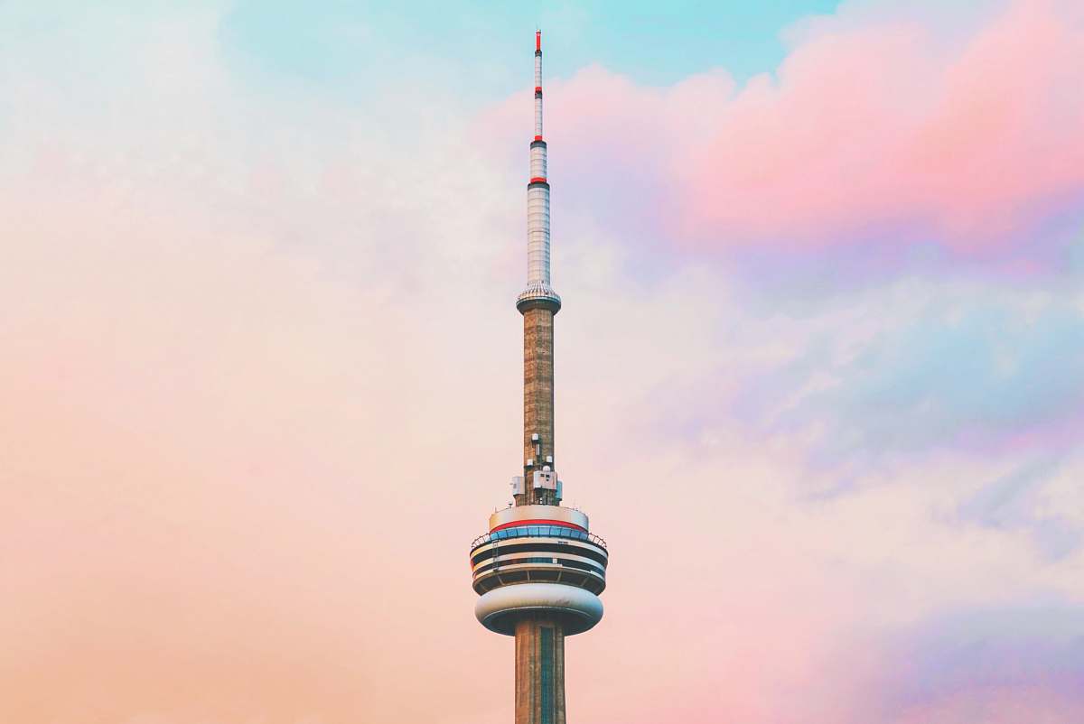 tower CN Tower, Canada pastel
