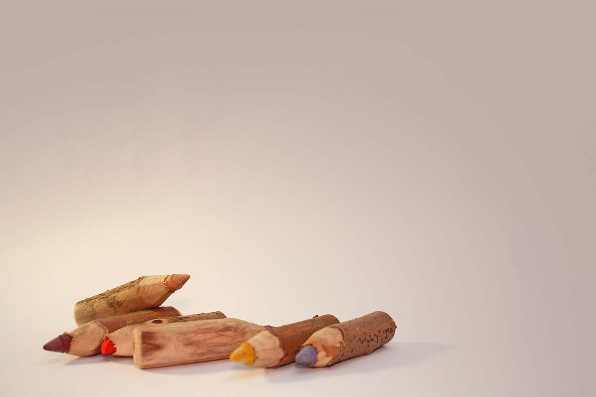 crayon minimalist photography of colored pencils coloring