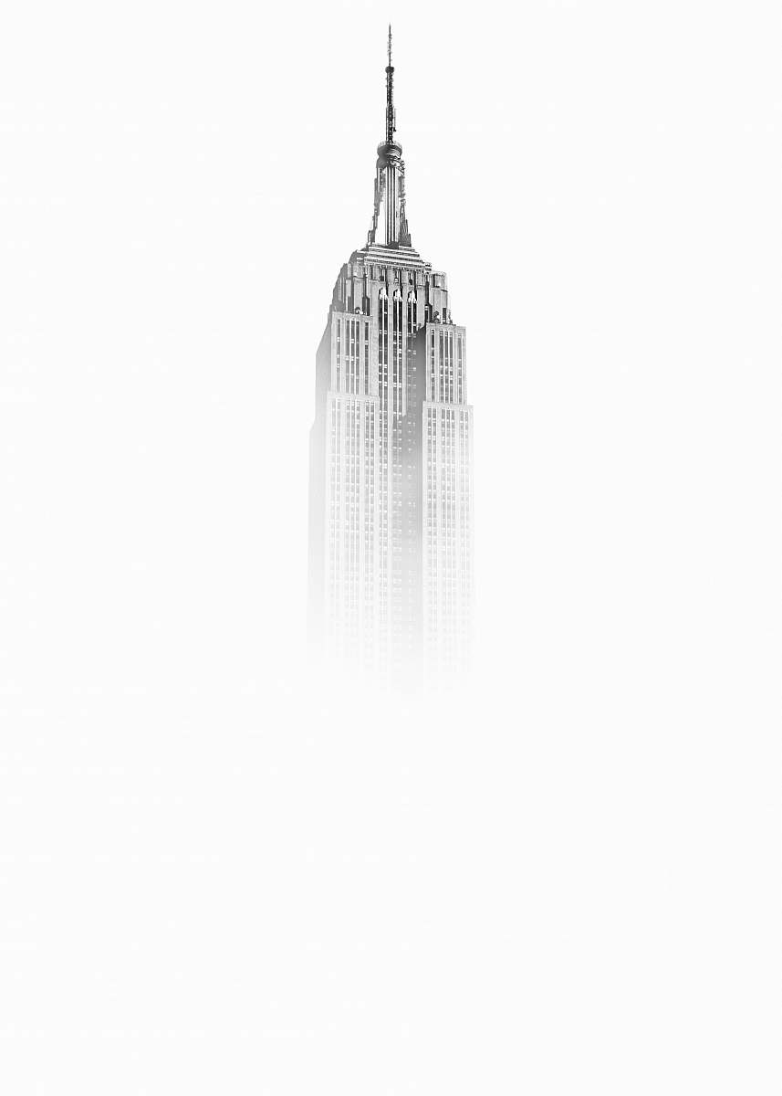 wallpaper Empire State Building sketch white