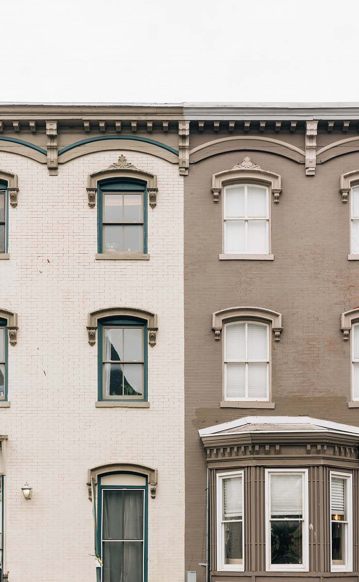 window two white and gray concrete buildings washington