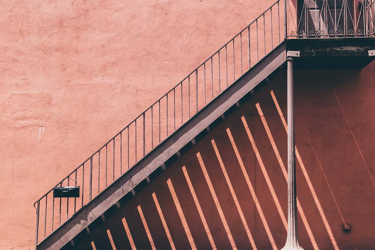 stairs gray stainless steel stair railings photography pink