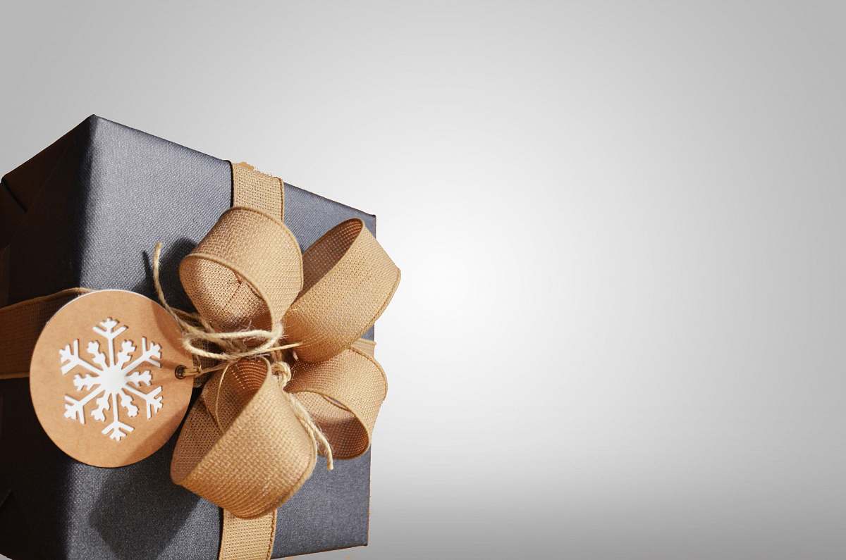 holiday brown and black gift box gift