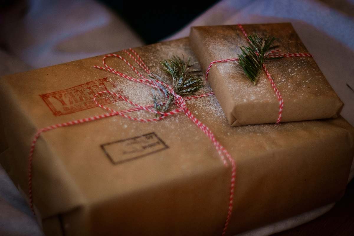 holiday brown gift box gift