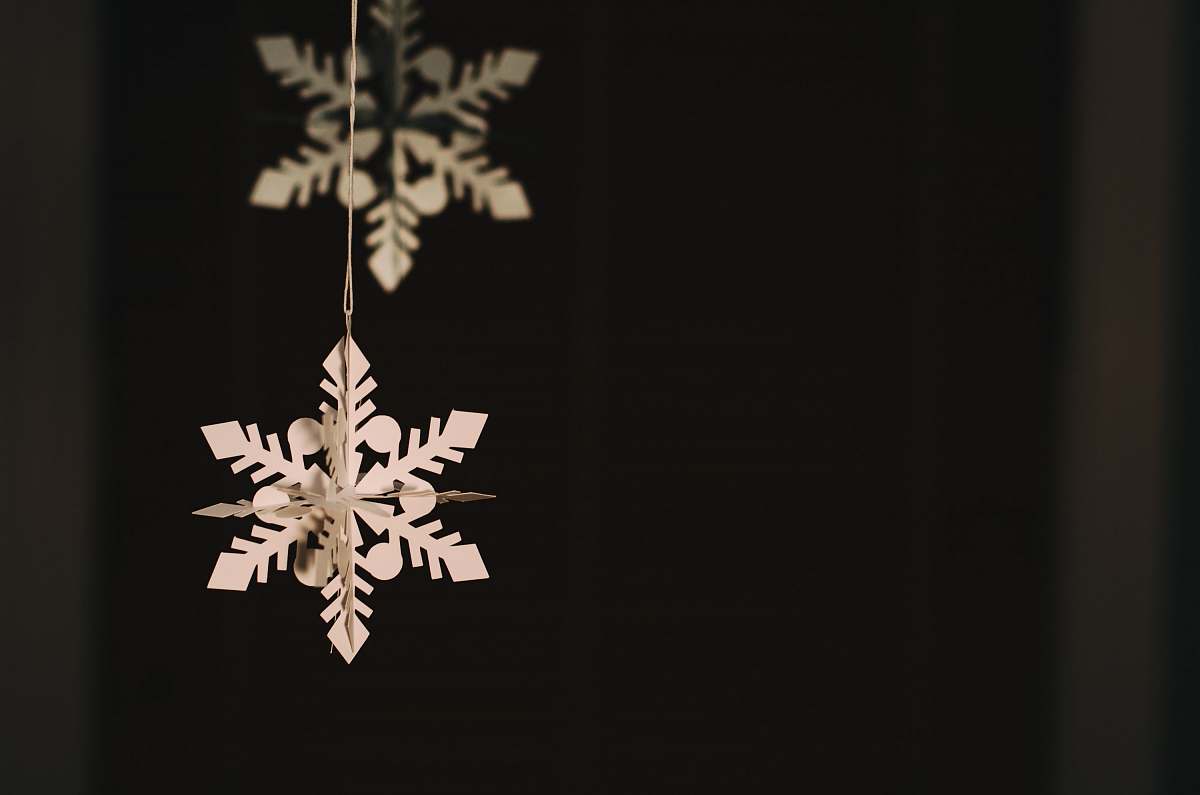 holiday hanging snowflakes paper decor winter