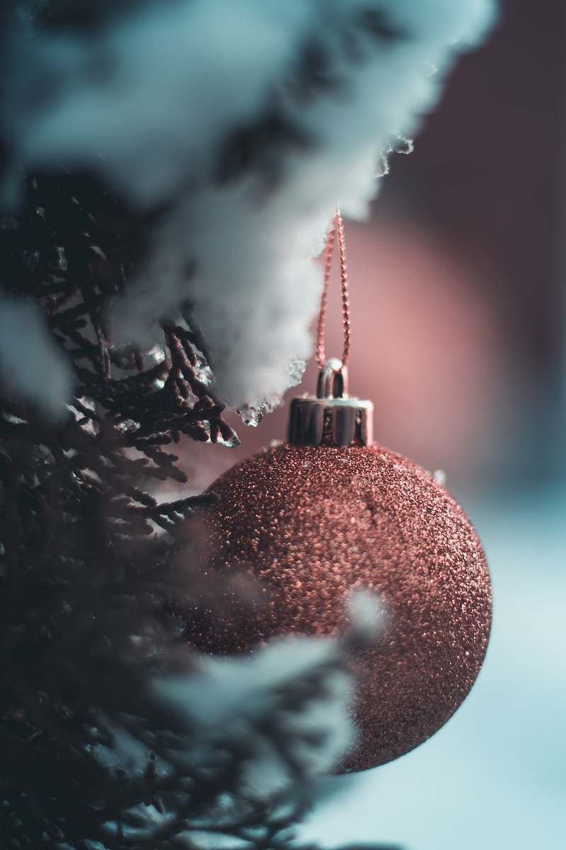 holiday selective focus photography of bauble backgrounds