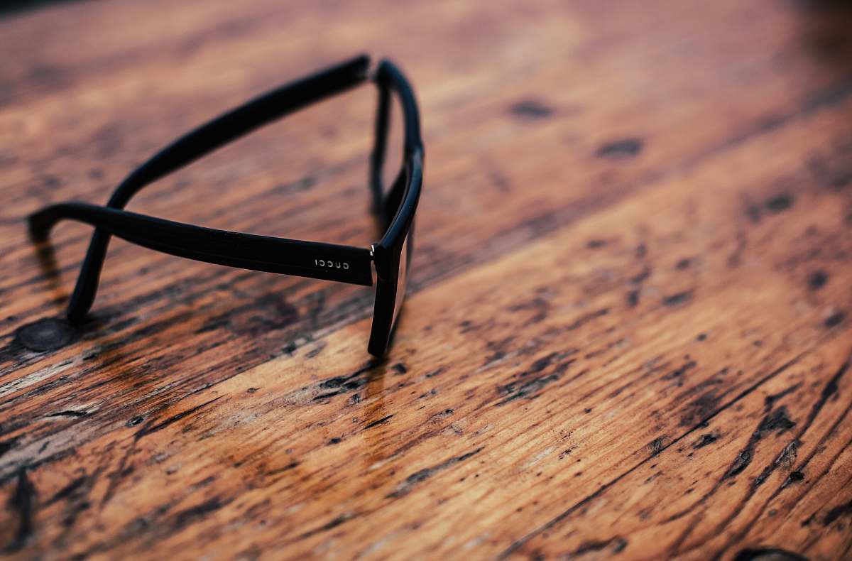 wood eyeglasses with black frames fashion